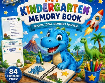 Livre de souvenirs de maternelle pour garçons | Souvenir d'amitié (PDF numérique)