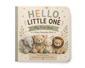 Livre de souvenirs de la première année de bébé | Journal des étapes importantes, Cadeau de naissance