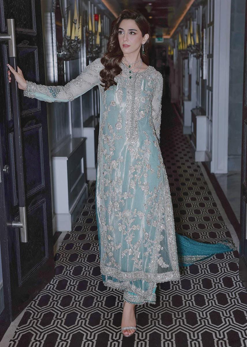 aqua blue dress for wedding pakistani Indian 16½ 34/35 Girls Light Blue Sleeveless Teal wedding Size:18.5