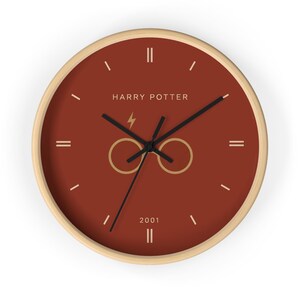 Reloj de pared de Harry Potter, reloj de película, decoración mágica para el hogar, arte de pared minimalista