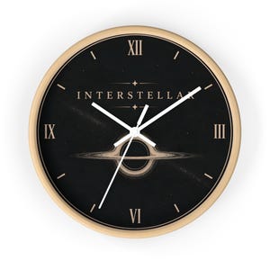 Interstellar Wall Clock, Movie Clock, Sci Fi Decor, Space Lover Gift, Minimalist Wall Art