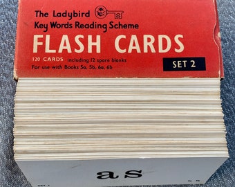 Vintage Ladybird Flash Cards set 2. In original box. Part of the Ladybird Key Words Reading Scheme. In great condition. From the 1960s.