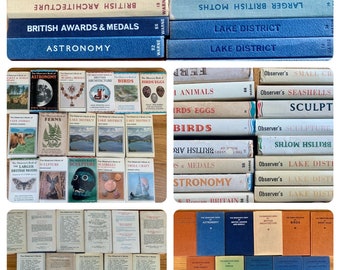 Collectable vintage Observer's Books. Various Titles - some rare, first or early editions.  All with dust jackets & in excellent condition.