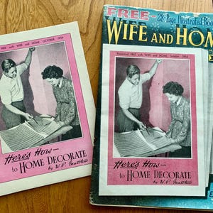 Exemplar antigo de &quot;Esposa e Lar&quot;. Publicado em outubro de 1954 pela BBC. Em estado desgastado, mas com anúncios, histórias etc. impressionantes.