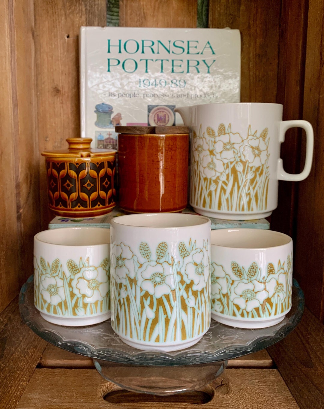 食器 HORNSEA  Vintage England 10 pieces Vintage Hornsea Pottery Jam/sugar Pots and Jugs. SOLD