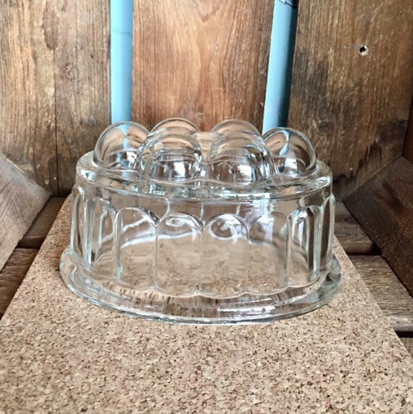 Vintage Glass Jelly Mould. Made in England in the 1950s. in Etsy