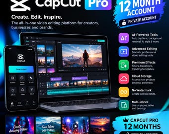 CapCut Pro 12-Month Account - Private Account