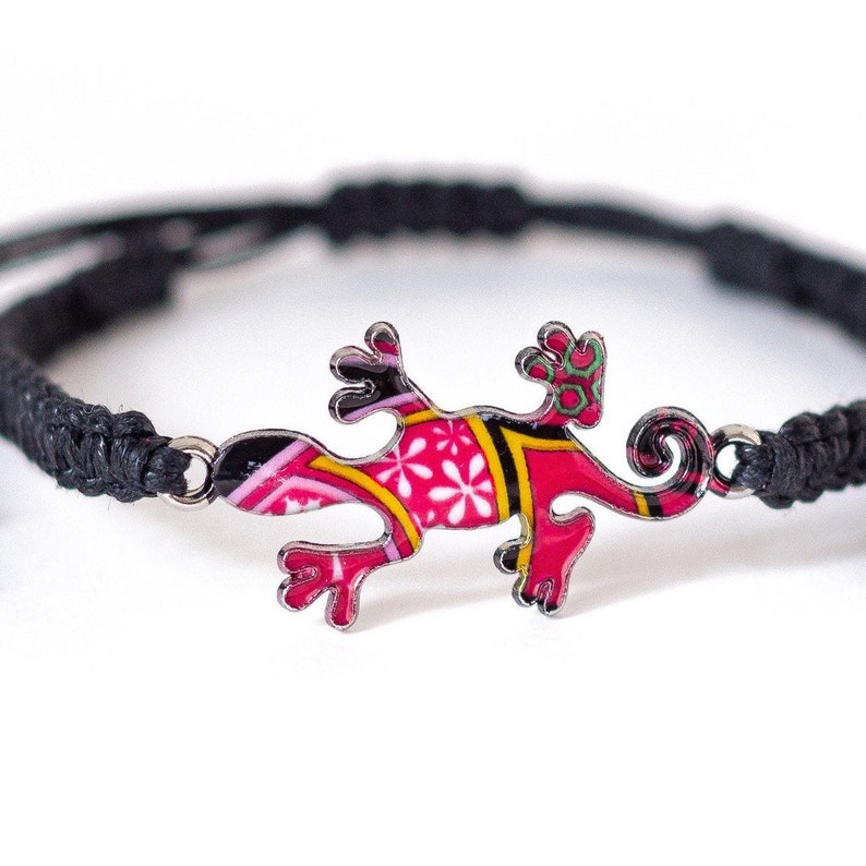 Colorful Lizard Bracelet Gift for Climbers Friendship Bracelet Etsy