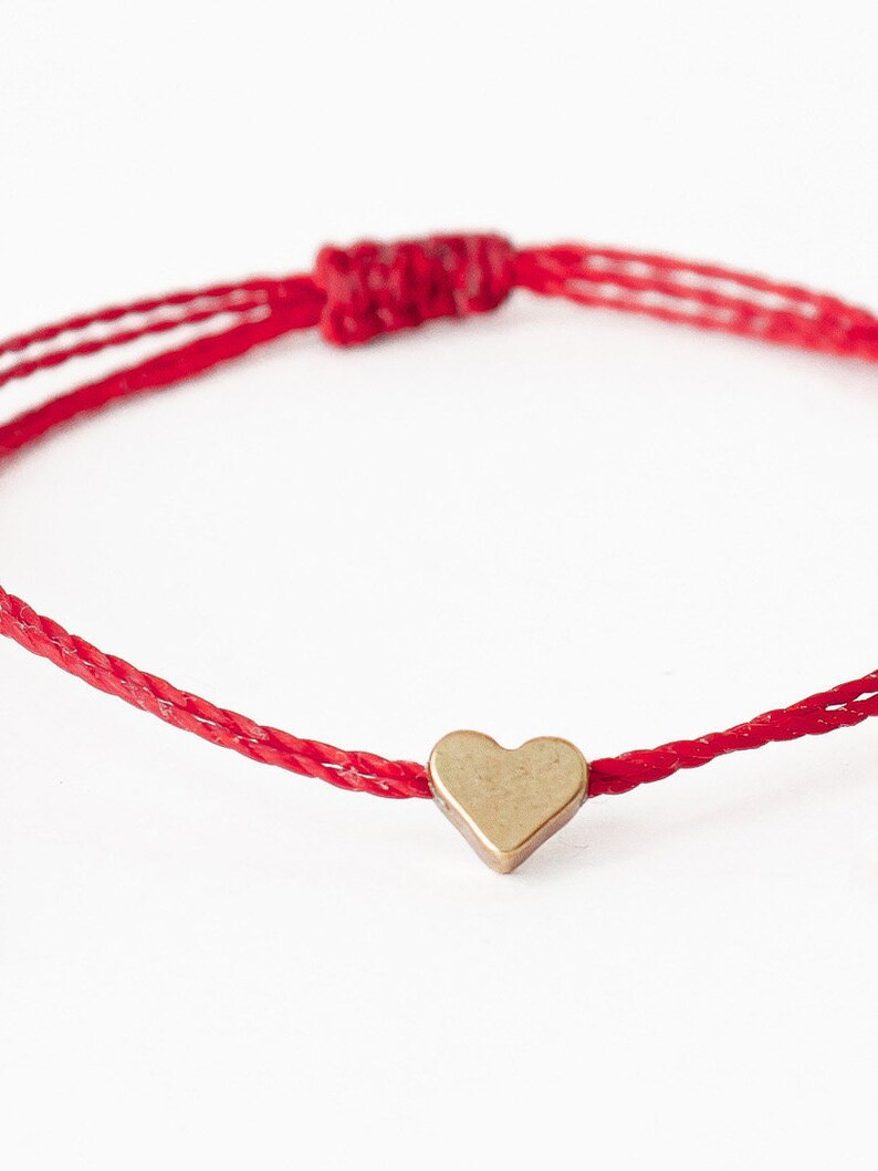 Dainty bracelet Love bracelet Red string bracelet Waterproof Etsy