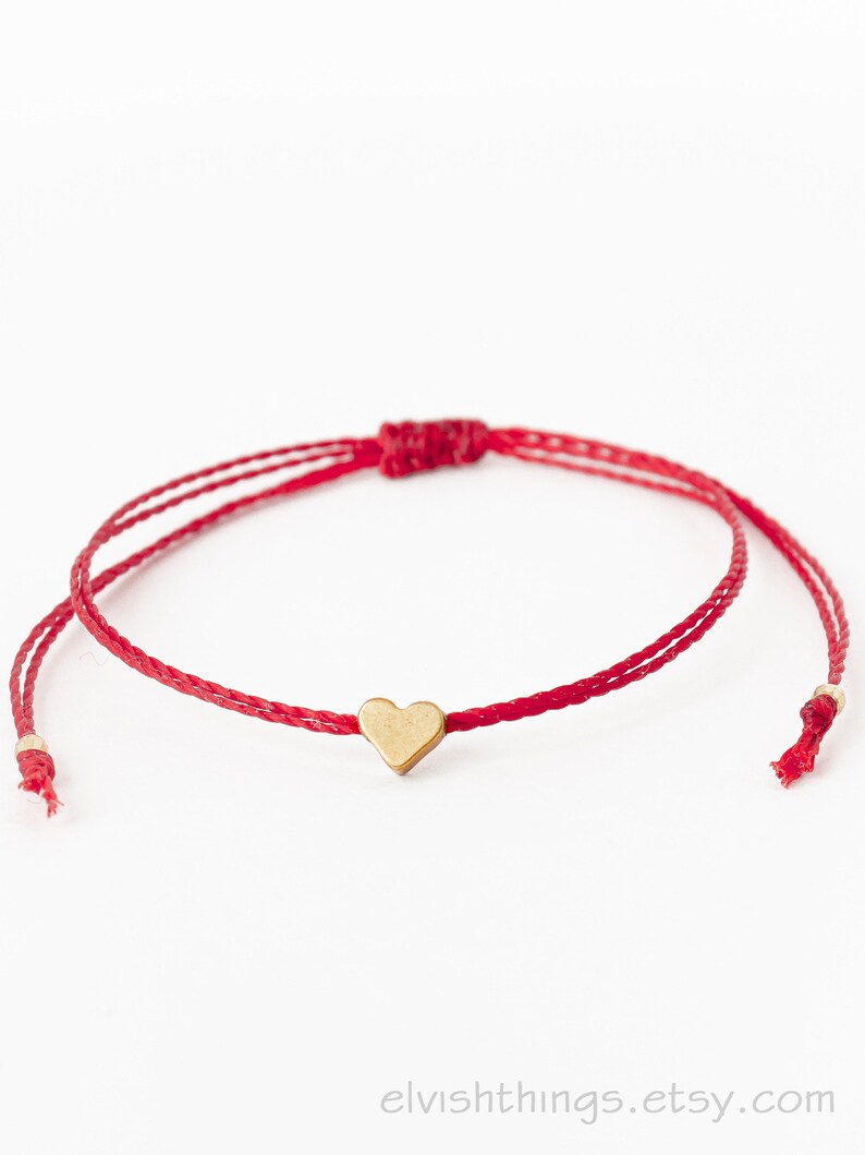 Dainty bracelet Love bracelet Red string bracelet Waterproof | Etsy