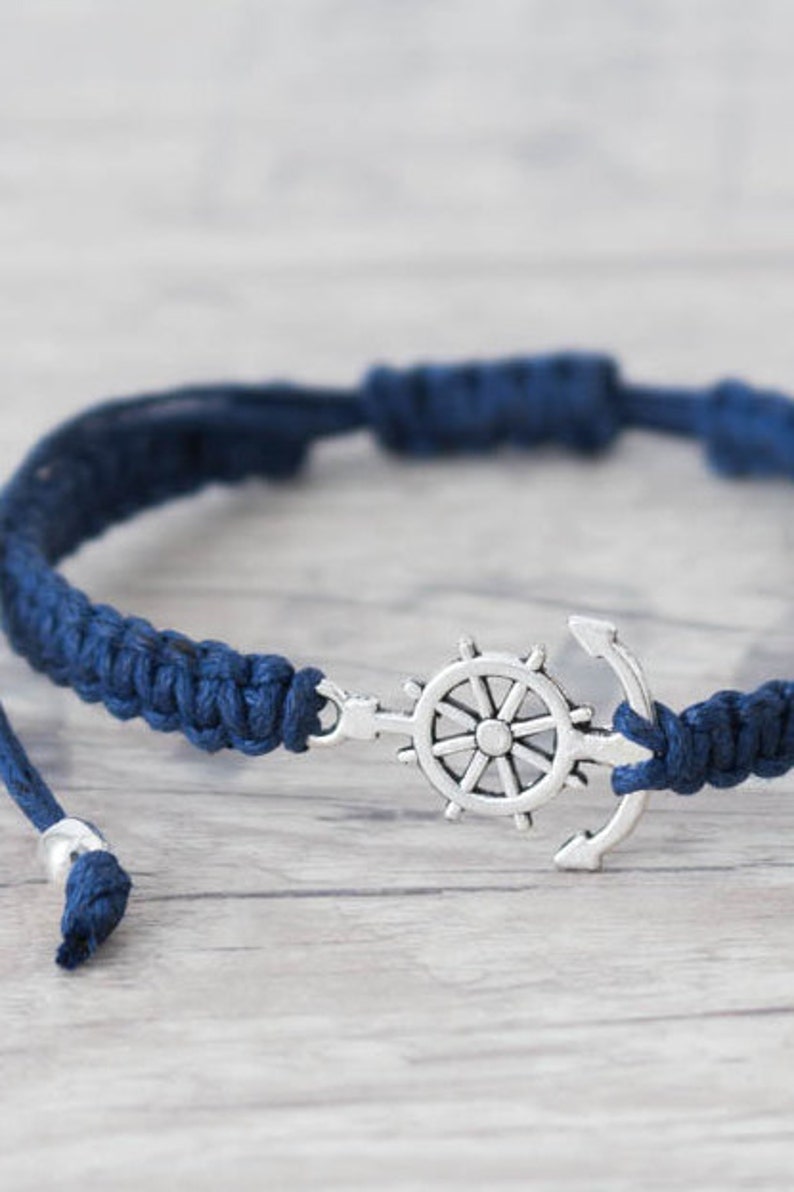 Anchor Bracelet Nautical Bracelet Matching Couple Bracelets Etsy