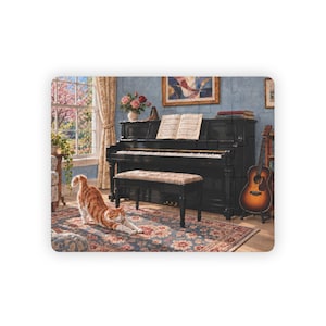 30 Piece Dementia Puzzle for Seniors, Black Piano and Stretching Cat, Memory Care Activity