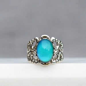 Adjustable Mood Ring, Northern Lights Ring With Color Changing Mood ...