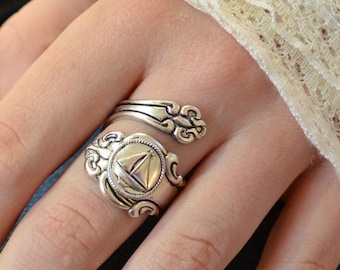 Spoon Ring, Thumb Ring, Nautical Spoon Ring, Sailing Ring