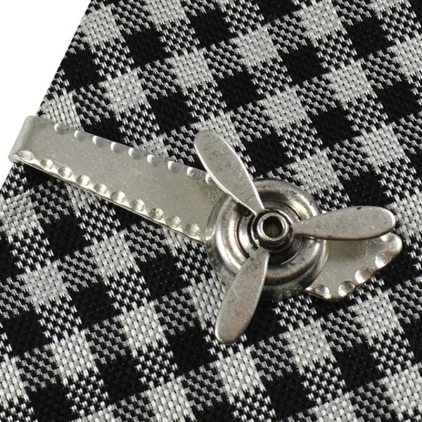 Airplane Propeller Tie Clip, Aviation Tie Bar - Gifts for Men