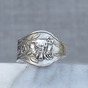 Elephant spoon ring hotsell