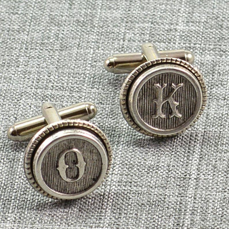 Monogram Cufflinks Wedding Party Cufflinks Initial Etsy