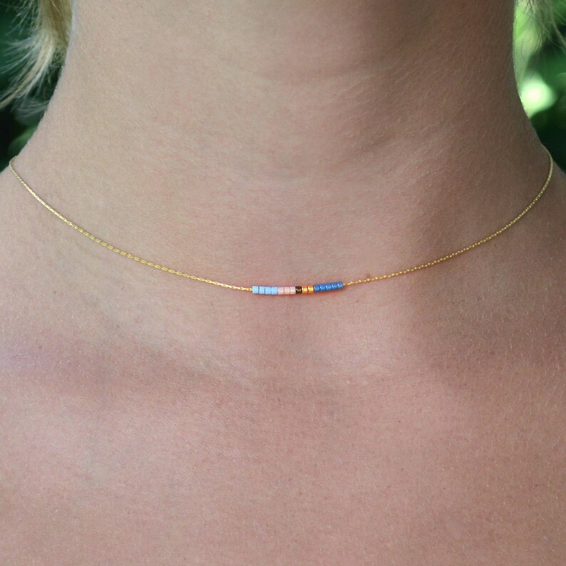 Thin layered necklace Skinny Gold Necklace Thin gold chain Etsy