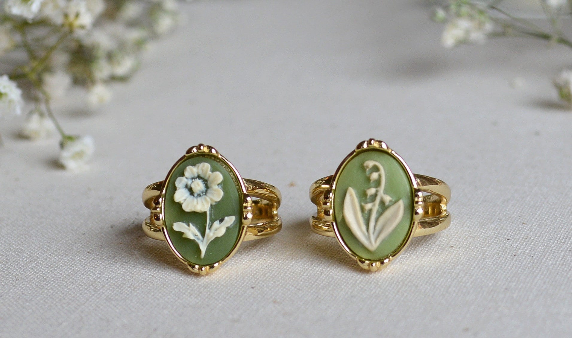 【VINTAGE HOLLYWOOD】Mini Daisy Garden Ring Earrings_ver2 ✨Mini Daisy Garden Ring Earrings✨