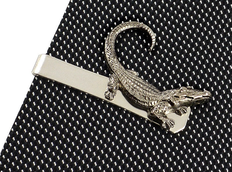 Alligator Tie Clip Gator Tie Bar gifts with gators Etsy
