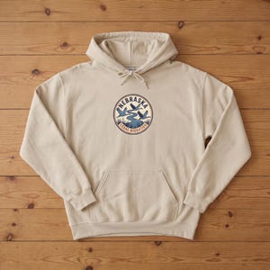 Nebraska Sandhills Plover Patch Hoodie | Vintage Bird Conservation Design