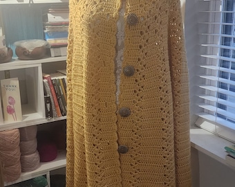 Crocheted Hooded Cape