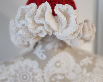 Mrs. Clause Ruffle Hat