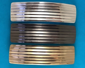 FRANSE BARRETTE Klassieke streep van 80 mm- Dik haarspeldje- Haaraccessoire- Haarspeld- Haarspeldje- Klassieke streep- Haarspeldjes voor vrouwen-