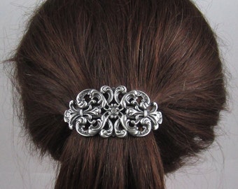 Victorian Filigree French Barrette 80mm Thick Hair Etsy