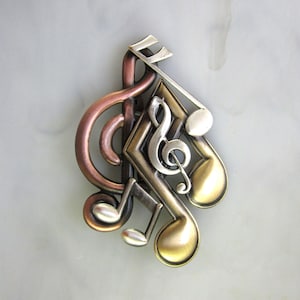 Muziekbroche-muzieksieraden-muziekleraar cadeau-muziekprijs-muziekketting-muzieknoten-G-sleutel- partituur-