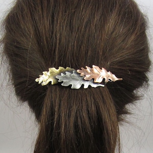 BLAD FRANSE BARRETTE 80 mm- dik haar haarspeldje- haaraccessoires- haarspeldje- haarclip- boomverzorger cadeau- cadeaus voor vrouwen- natuurliefhebber cadeau-