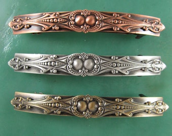 本物のヴィンテージ シャネル ヘアクリップ | シルバー ココマーク