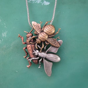 BUG JEWELRY- Bug Brooch- Bug Pin- Bug Pendant- Bug Accessory- Entomologist Gift- Creepy Crawley- Hat Pins for Women- Pocketbook Pins-