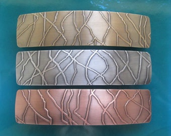 Barrette française LIGHTNING DESIGN 100 mm - Barrette extra large pour cheveux épais