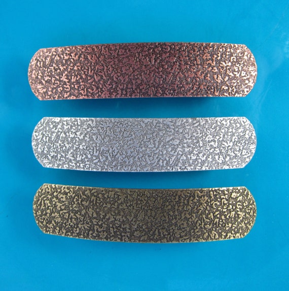 Hammered French Barrette 80mm Thick Hair Barrette Hair Etsy
