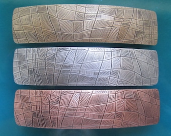 Barrette française CRAZY SQUARE DESIGN 100 mm - Barrette extra large pour cheveux épais