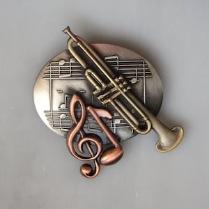 Trumpet Jewelry Brooch- Trumpet Jewelry- Trumpet Gift- Music Lover Gift-