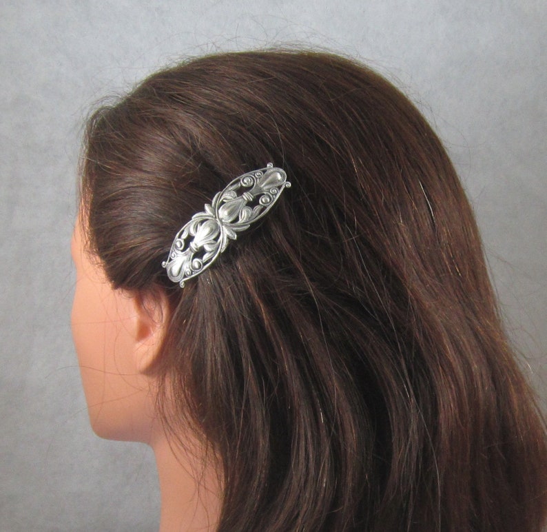 ORNATE FILIGREE 60mm French Barrette Barrettes for Thin Hair Etsy
