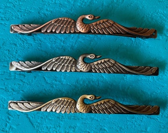 SWAN BARRETTE- Silver Barrette- Swan Hair Accessory- Barrettes and Clips