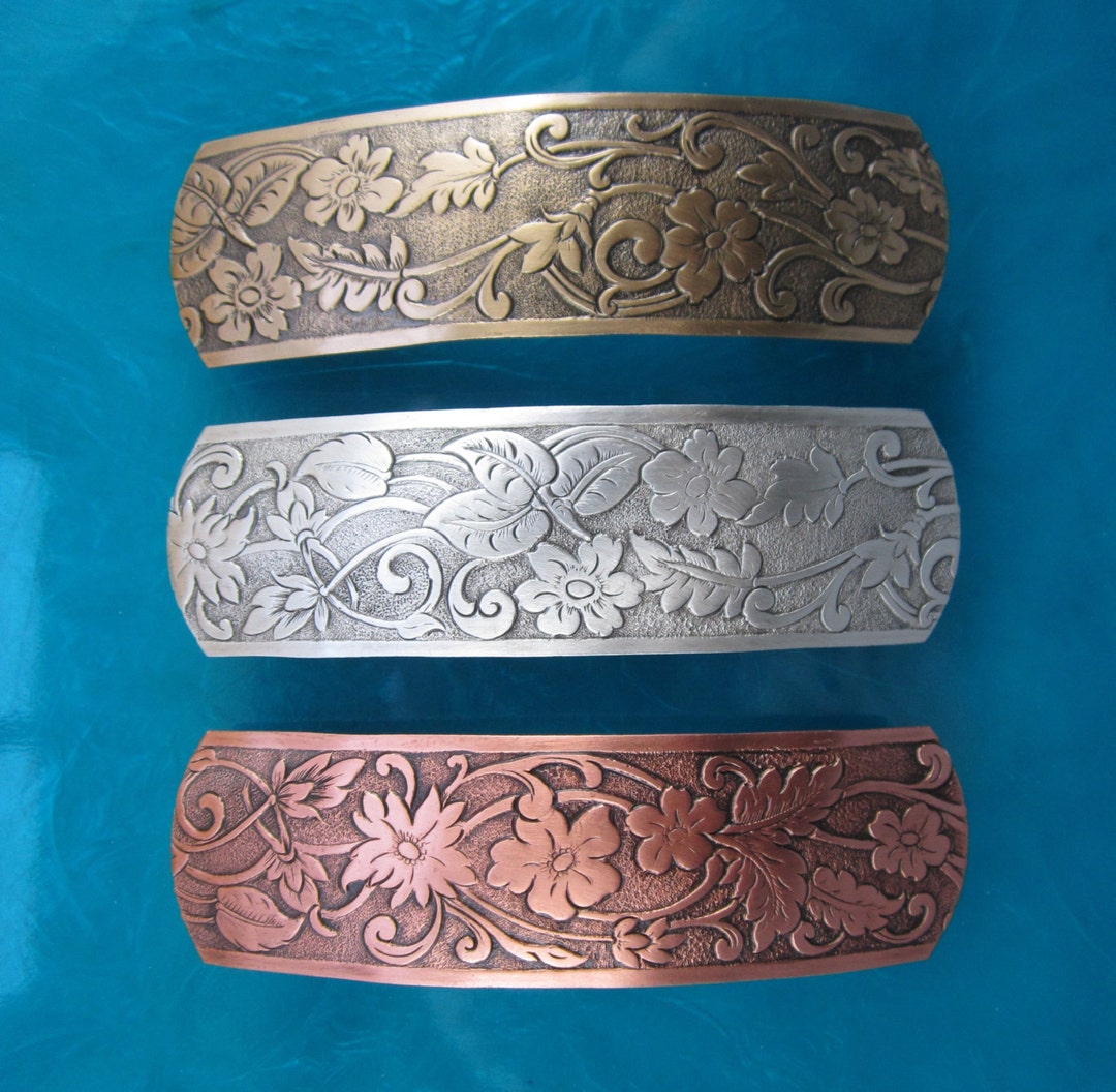 FLOWER FRENCH BARRETTE 80mm- Thick Hair Barrette- Hair Accessories- Hair Clip- Flower Barrette- Silver Barrette