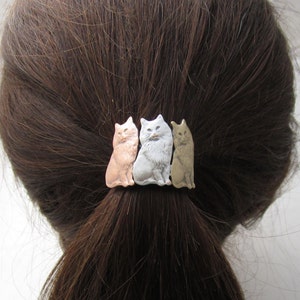 PONYTAIL and SCARF Holder Cat- Hair Cuffs- Hair Ties- Cat Lover Gift- Scarf Holder- Scarf Accessories- Ponytail Holder- Hair Accessories