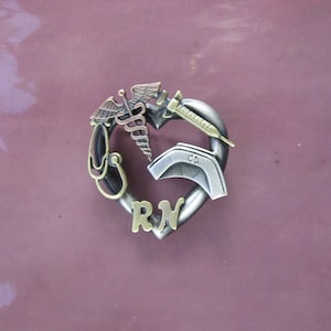 RN Pin- RN Brooch- Gifts for Nurses- RN Graduation Gift- Pinning Ceremony