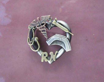 RN Pin- RN Brooch- Gifts for Nurses- RN Graduation Gift- Pinning Ceremony