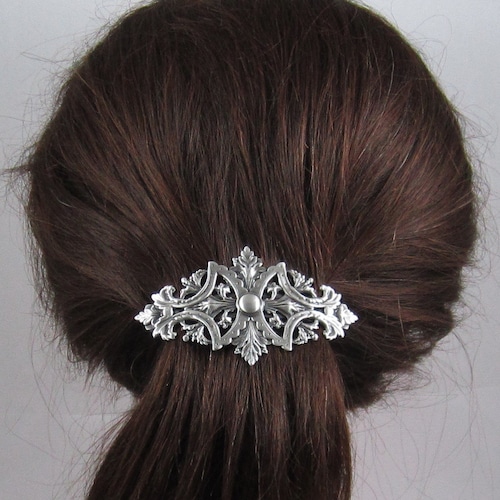 Vintage Victorian French Barrette 80MM- Thick Hair Barrette  display picture 1