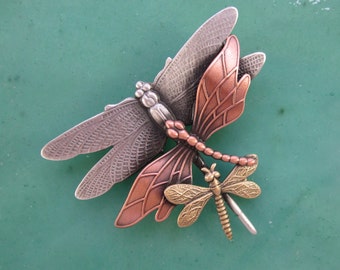 Dragonfly Brooch- Dragonfly Pin- Dragonfly Jewelry- Dragonflies- Hat Pins for Women- Pocketbook Pins-