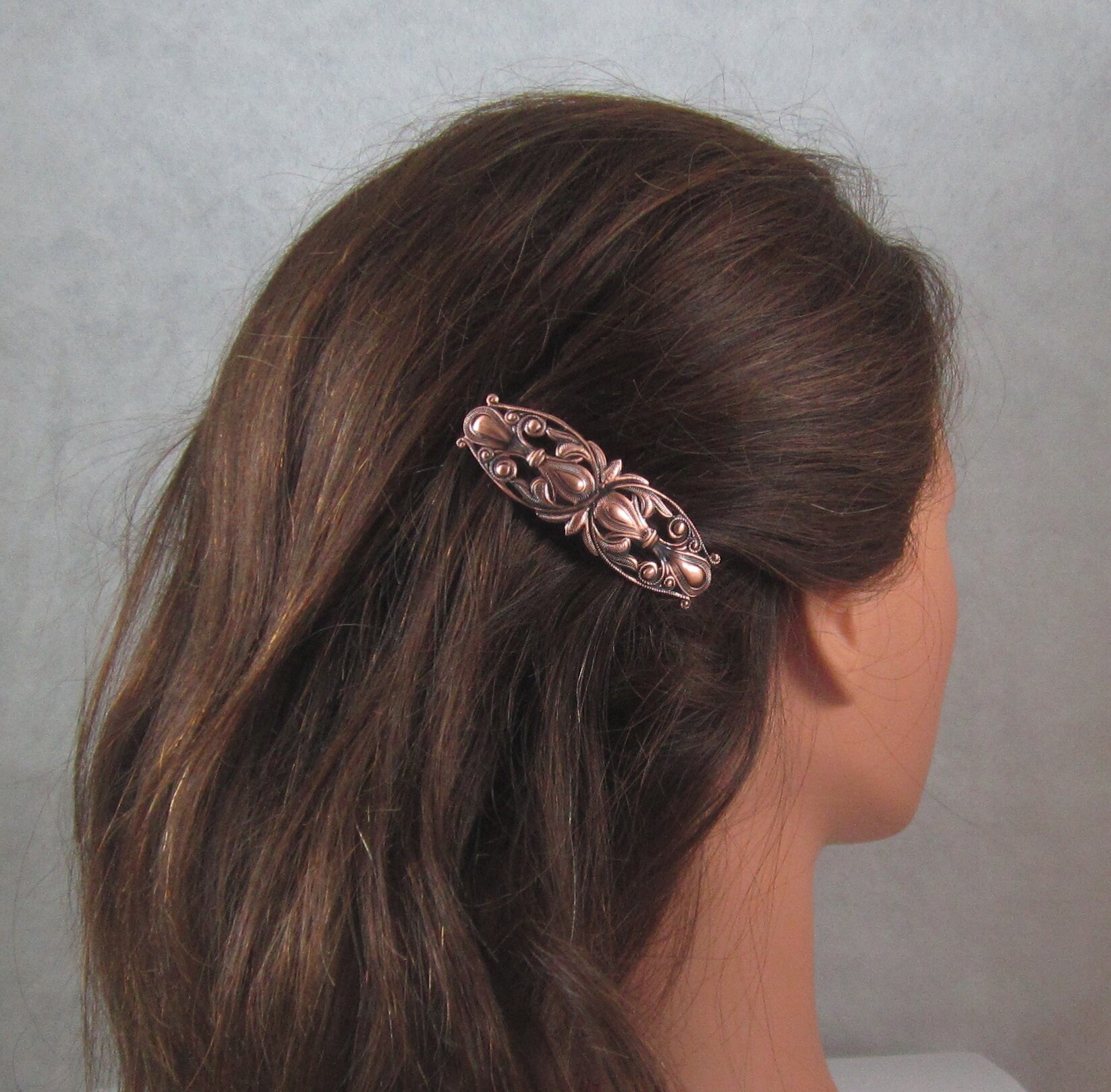 ORNATE FILIGREE 60mm French Barrette Barrettes for Thin Hair Etsy
