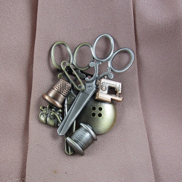 Large Seamstress/Tailor Brooch