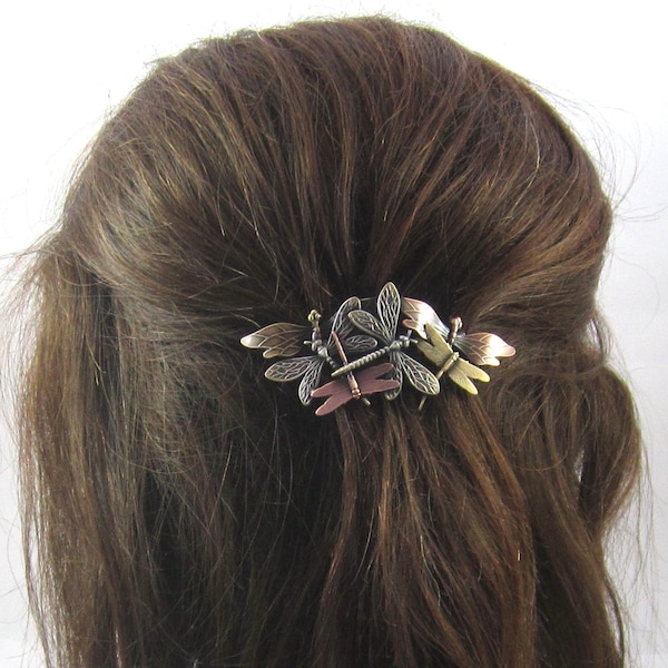 DRAGONFLY FRENCH BARRETTE 70mm- Hair Accessory- Genuine French Clip-