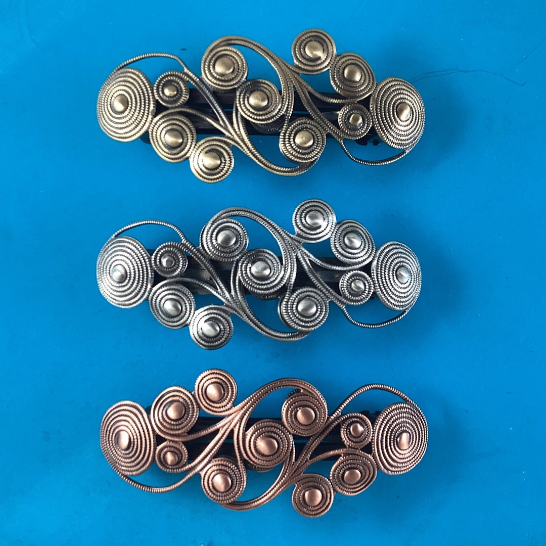 SPIRAL FRENCH BARRETTE 70mm Spiral Barrette French Barrette Etsy