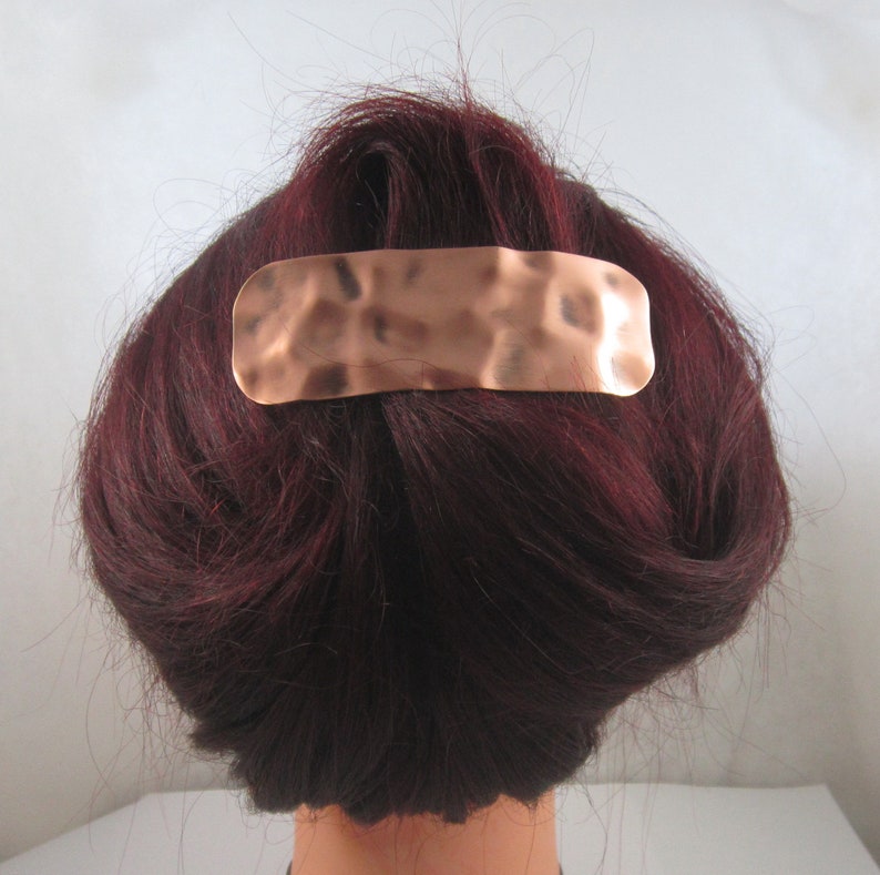 BIG HAIR HAMMERED 100mm French Barrette Thick Hair Barrette Etsy
